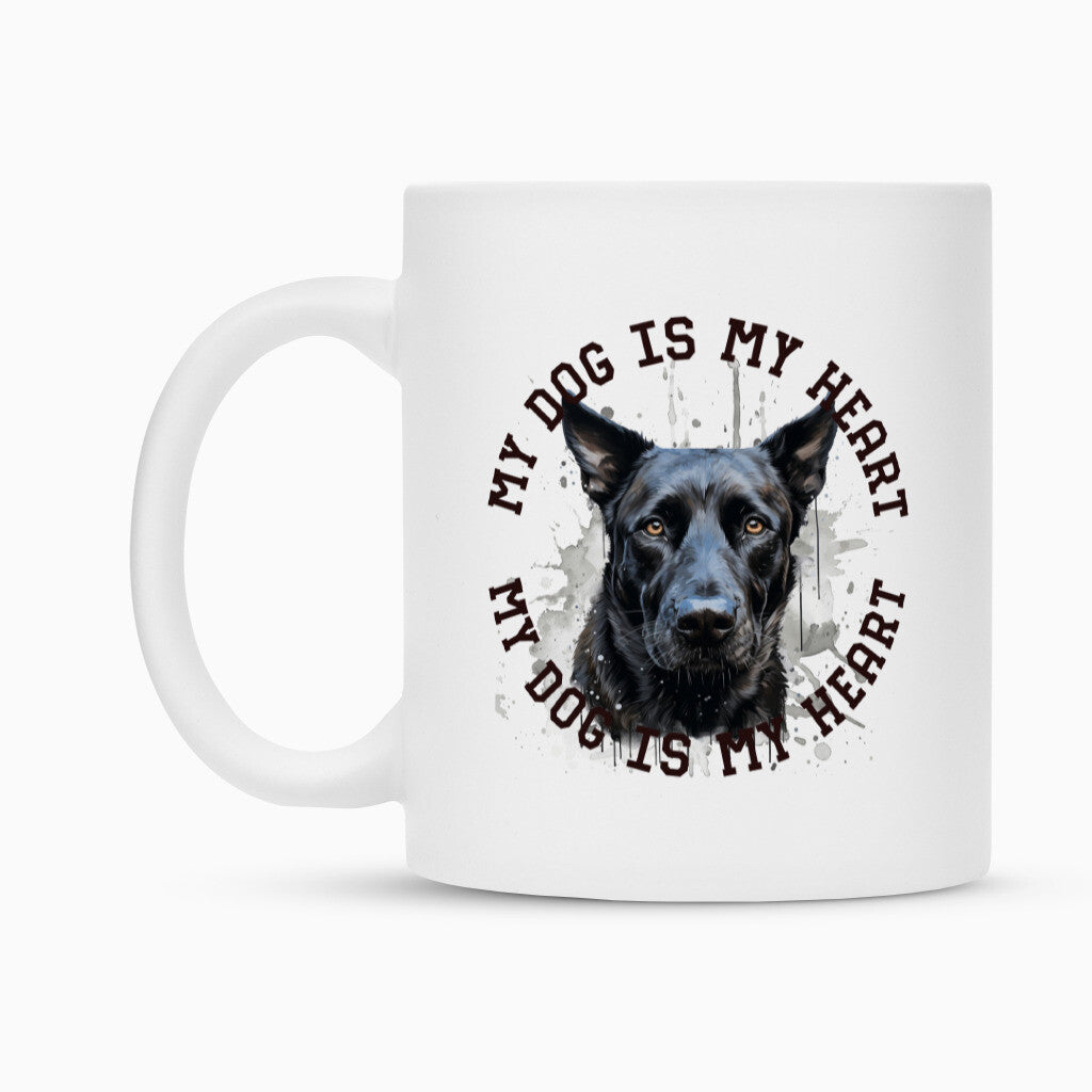 Tasse "Belgischer Schäferhund schwarz HEART" – hunde-shirt.de