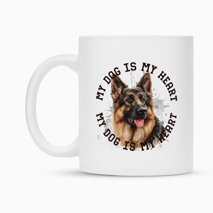 Tasse "Deutscher Schäferhund HEART 2" – hunde-shirt.de