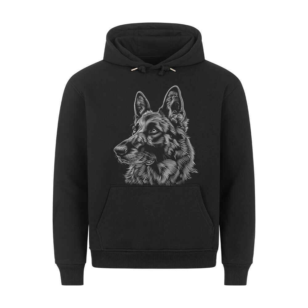 Premium Hoodie "Deutscher Schäferhund pur" Schwarz – hunde-shirt.de
