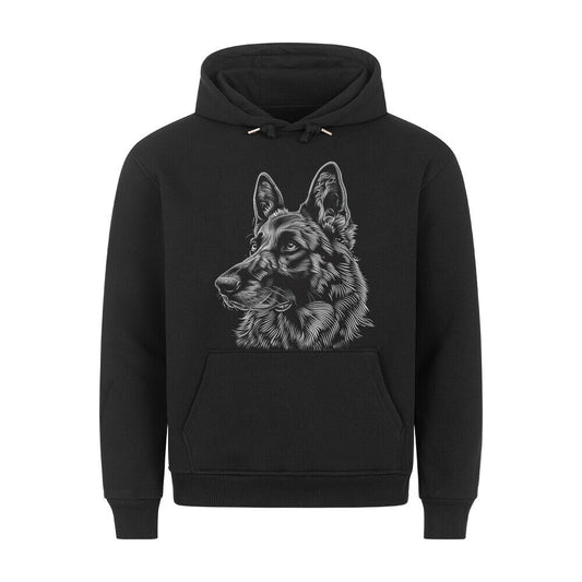 Premium Hoodie "Deutscher Schäferhund pur" Schwarz – hunde-shirt.de