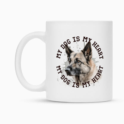 Tasse "Deutscher Schäferhund hell HEART" – hunde-shirt.de