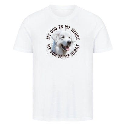 Premium T-Shirt "Kuvasz HEART" Weiß – hunde-shirt.de