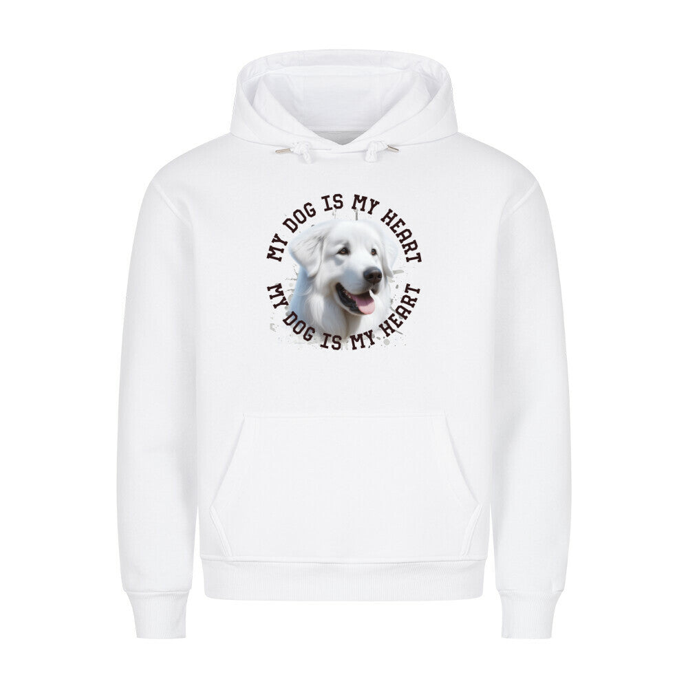 Premium Hoodie "Kuvasz HEART" Weiß – hunde-shirt.de