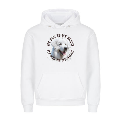 Premium Hoodie "Kuvasz HEART" Weiß – hunde-shirt.de