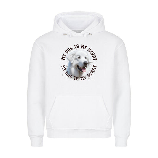 Premium Hoodie "Kuvasz HEART" Weiß – hunde-shirt.de