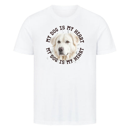 Premium T-Shirt "Kuvasz HEART 2" Weiß – hunde-shirt.de