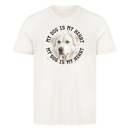 Premium T-Shirt "Kuvasz HEART 2" Natural Raw – hunde-shirt.de