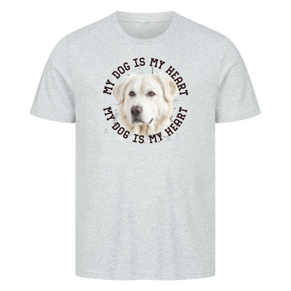 Premium T-Shirt "Kuvasz HEART 2" Heather Grey – hunde-shirt.de