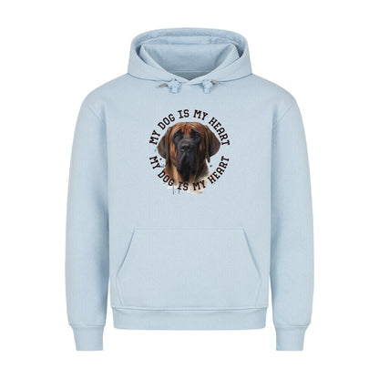 Premium Hoodie "Fila Brasileiro HEART" Babyblau – hunde-shirt.de