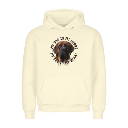 Premium Hoodie "Fila Brasileiro HEART" Beige – hunde-shirt.de