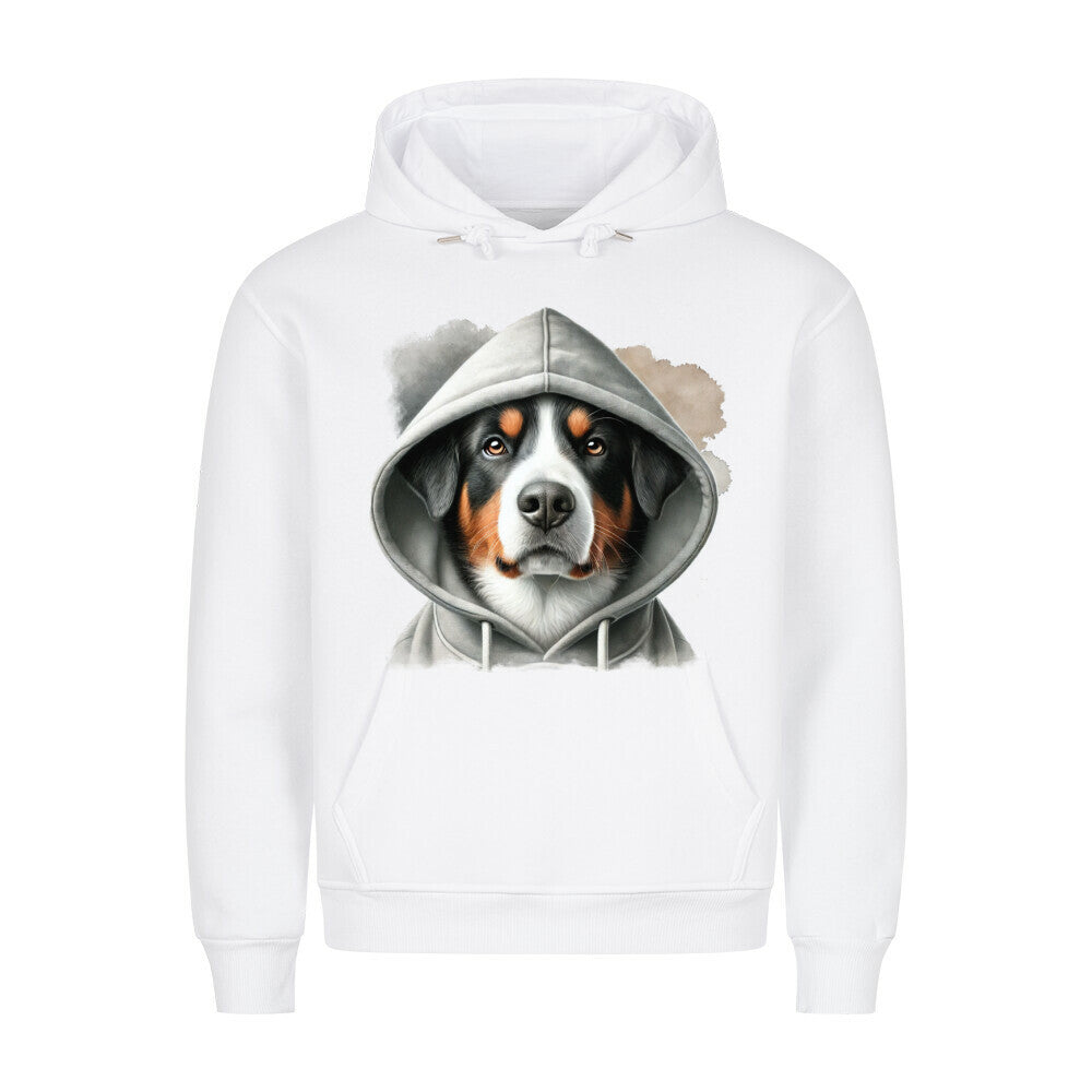 Premium Hoodie "Appenzeller Sennenhund Hooded" Weiß – hunde-shirt.de