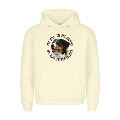 Premium Hoodie "Entlebucher Sennenhund HEART" Beige – hunde-shirt.de