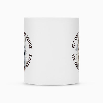 Tasse "Weißer Schäferhund HEART 2" – hunde-shirt.de