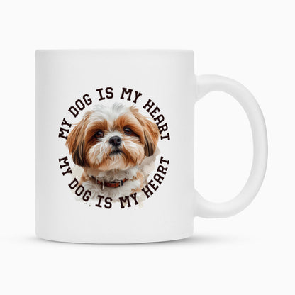 Tasse "Shih Tzu HEART" Weiß – hunde-shirt.de