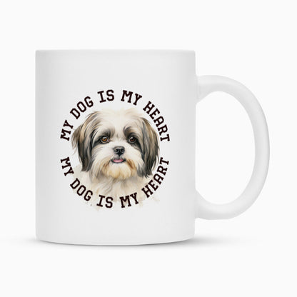 Tasse "Shih Tzu grau weiß" Weiß – hunde-shirt.de
