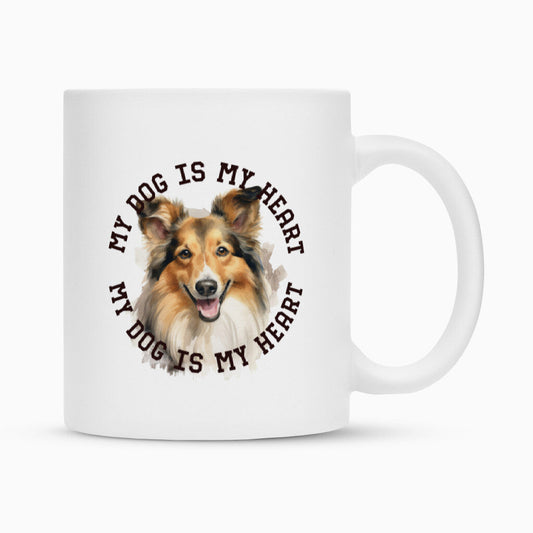 Tasse "Sheltie HEART" Weiß – hunde-shirt.de