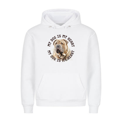 Premium Hoodie "Shar Pei HEART" Weiß – hunde-shirt.de