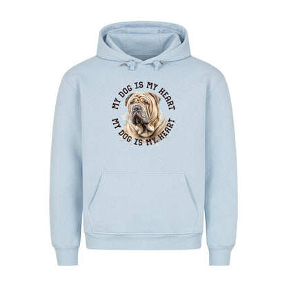 Premium Hoodie "Shar Pei HEART" Babyblau – hunde-shirt.de