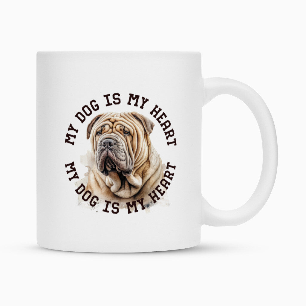 Tasse "Shar Pei HEART" Weiß – hunde-shirt.de