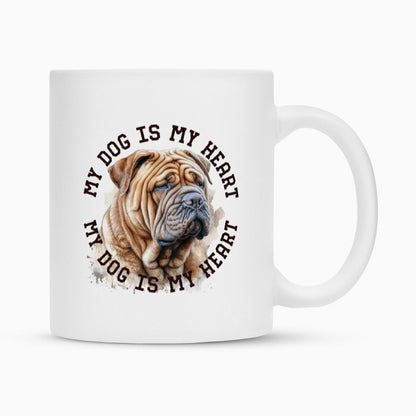 Tasse "Shar Pei HEART 2" Weiß – hunde-shirt.de