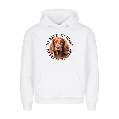 Premium Hoodie "Irish Setter HEART 2" Weiß – hunde-shirt.de