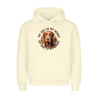 Premium Hoodie "Irish Setter HEART 2" Beige – hunde-shirt.de