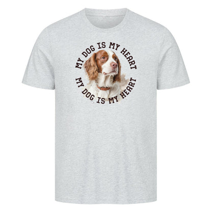 Premium T-Shirt "Irish red and white Setter" Heather Grey – hunde-shirt.de