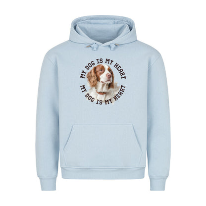 Premium Hoodie "Irish red and white Setter" Babyblau – hunde-shirt.de