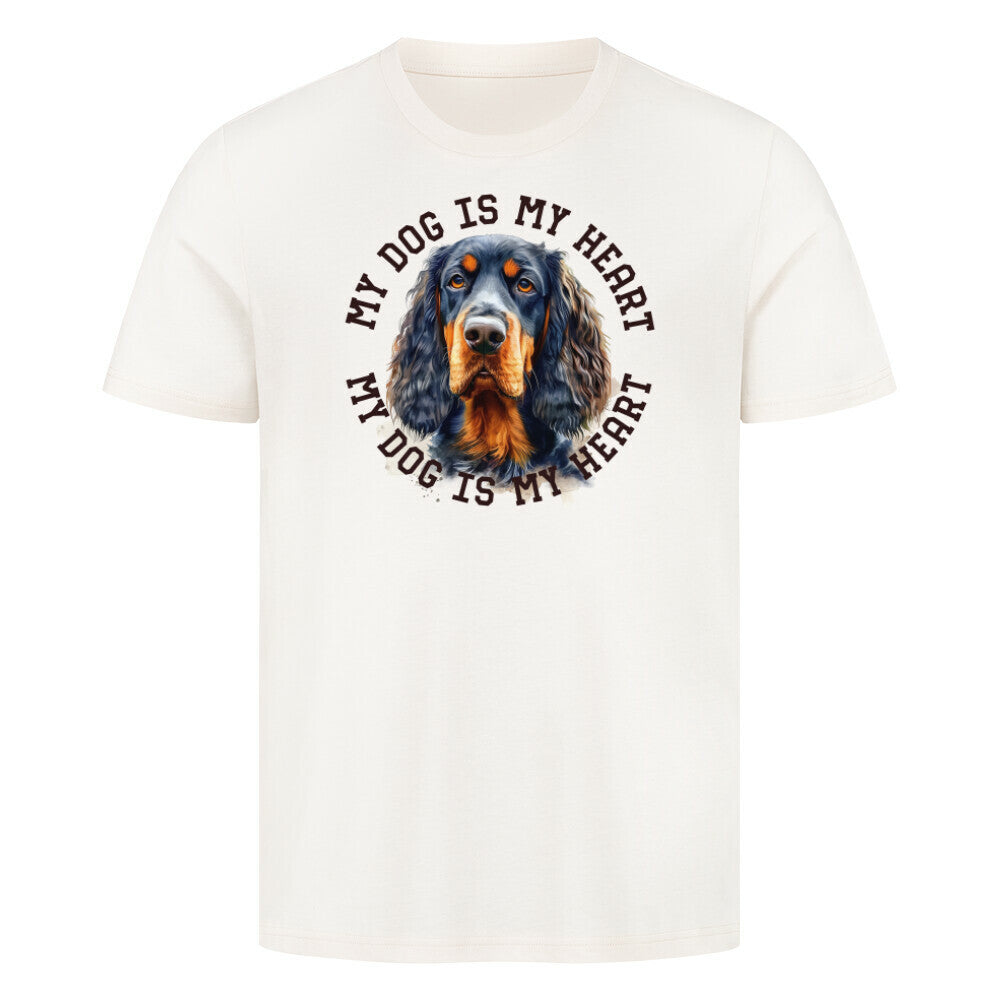 Premium T-Shirt "Gordon Setter HEART" Natural Raw – hunde-shirt.de