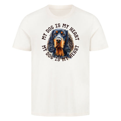 Premium T-Shirt "Gordon Setter HEART" Natural Raw – hunde-shirt.de