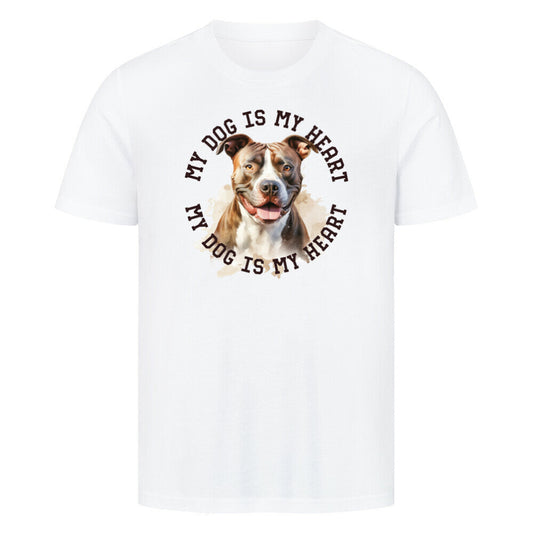 Premium T-Shirt "Staffordshire Bullterrier" Weiß – hunde-shirt.de