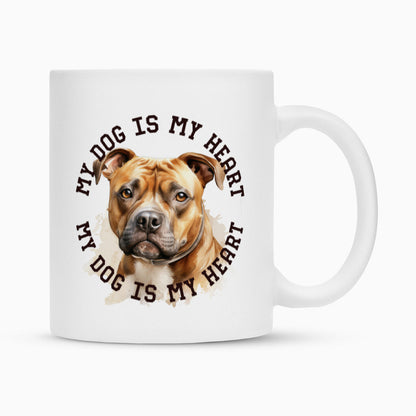 Tasse "Staffy" Weiß – hunde-shirt.de