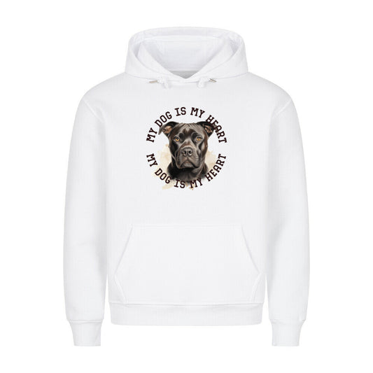 Premium Hoodie "Staffordshire Terrier" Weiß – hunde-shirt.de