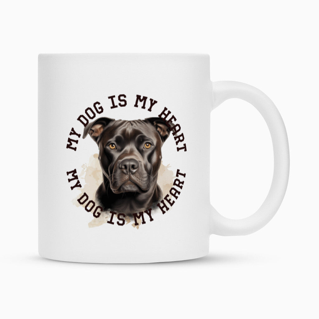 Tasse "Staffordshire Terrier" Weiß – hunde-shirt.de