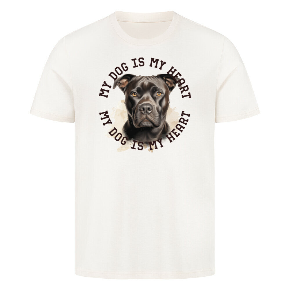 Premium T-Shirt "Staffordshire Terrier" Natural Raw – hunde-shirt.de