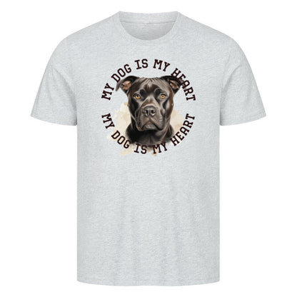 Premium T-Shirt "Staffordshire Terrier" Heather Grey – hunde-shirt.de