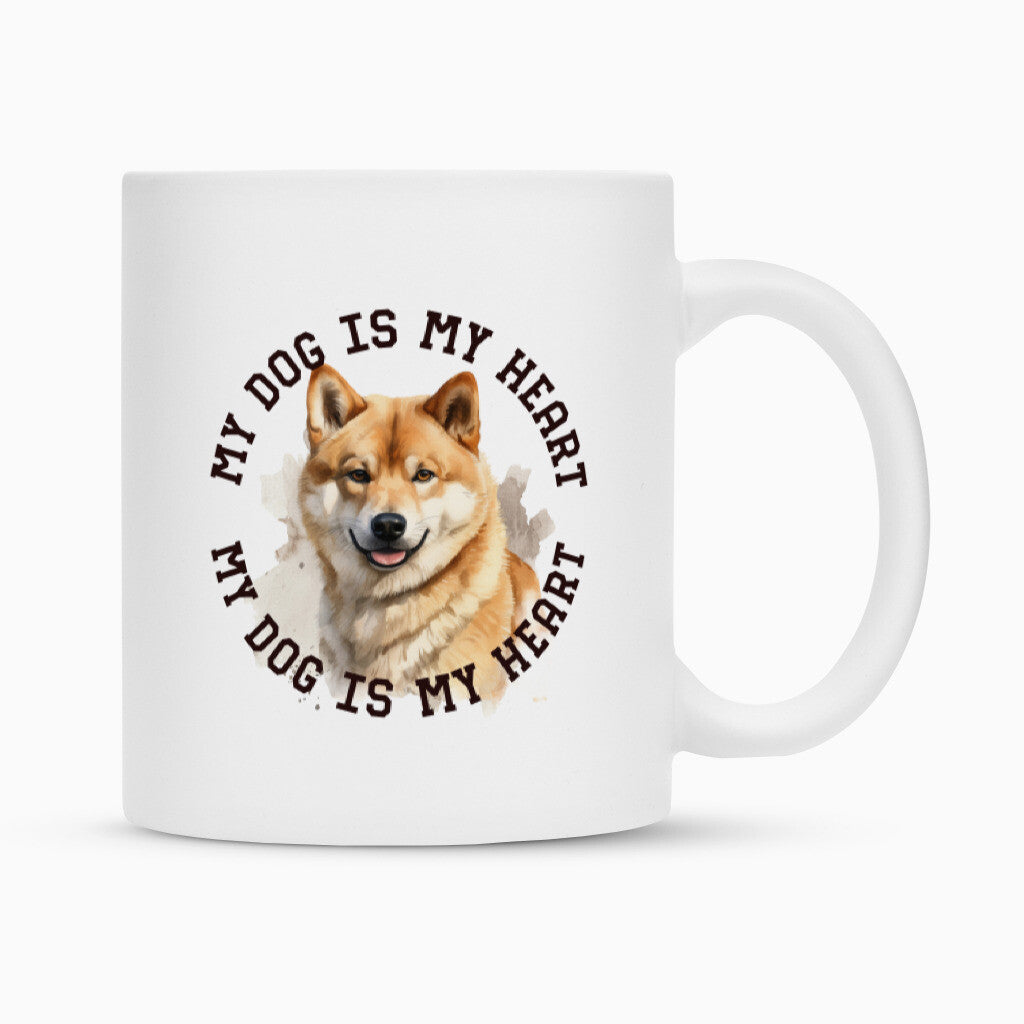 Tasse "Shiba Inu HEART" Weiß – hunde-shirt.de