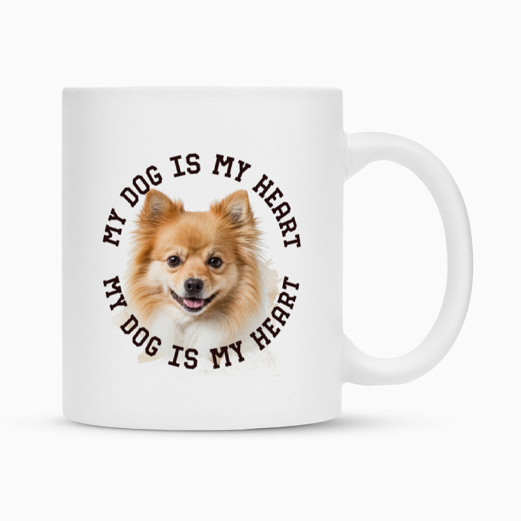 Tasse "Kleinspitz HEART" Weiß – hunde-shirt.de