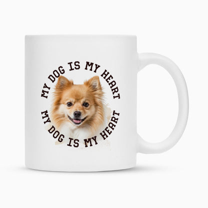 Tasse "Kleinspitz HEART" Weiß – hunde-shirt.de