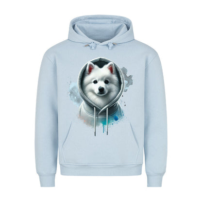 Premium Hoodie "Japan-Spitz Hooded" Babyblau – hunde-shirt.de
