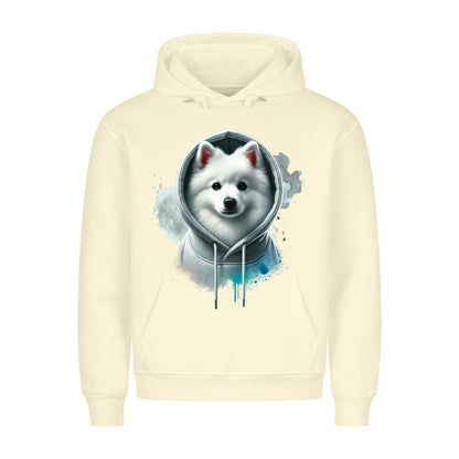 Premium Hoodie "Japan-Spitz Hooded" Beige – hunde-shirt.de