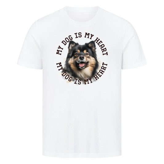 Premium T-Shirt "Großspitz HEART" Weiß – hunde-shirt.de