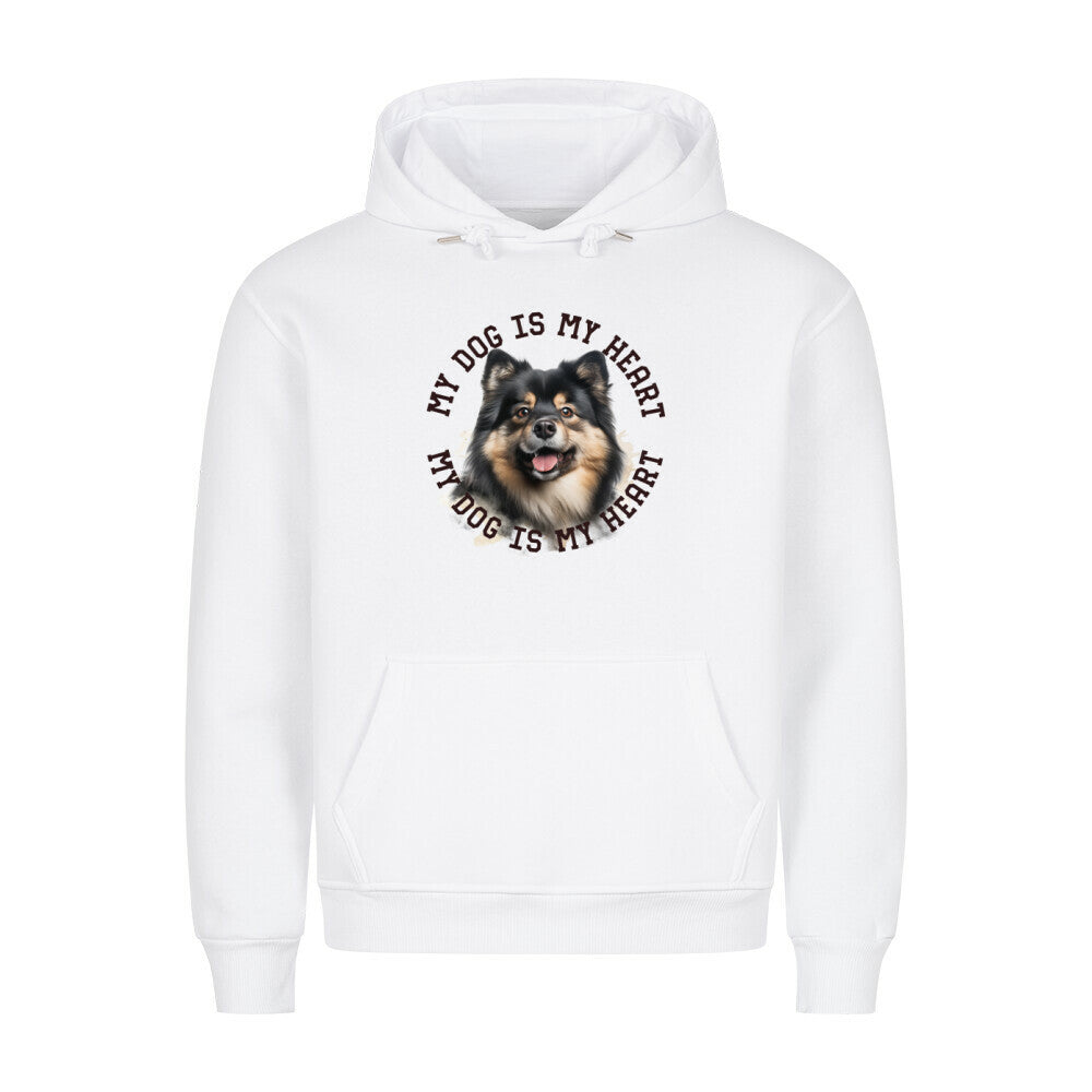 Premium Hoodie "Großspitz HEART" Weiß – hunde-shirt.de