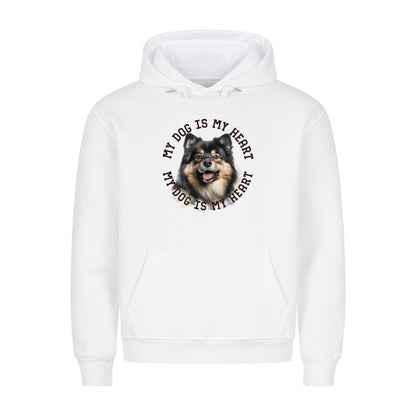 Premium Hoodie "Großspitz HEART" Weiß – hunde-shirt.de