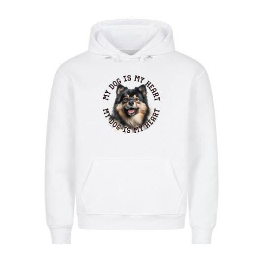 Premium Hoodie "Großspitz HEART" Weiß – hunde-shirt.de