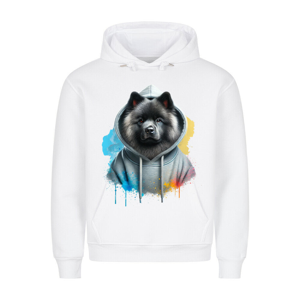 Premium Hoodie "Mittelspitz Hooded 2" Weiß – hunde-shirt.de