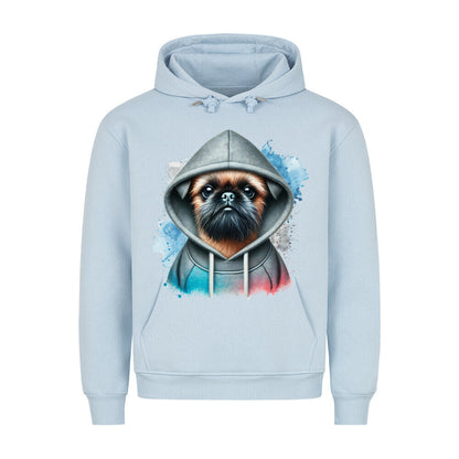 Premium Hoodie "Brüsseler Griffon Hooded" Babyblau – hunde-shirt.de