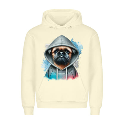 Premium Hoodie "Brüsseler Griffon Hooded" Beige – hunde-shirt.de