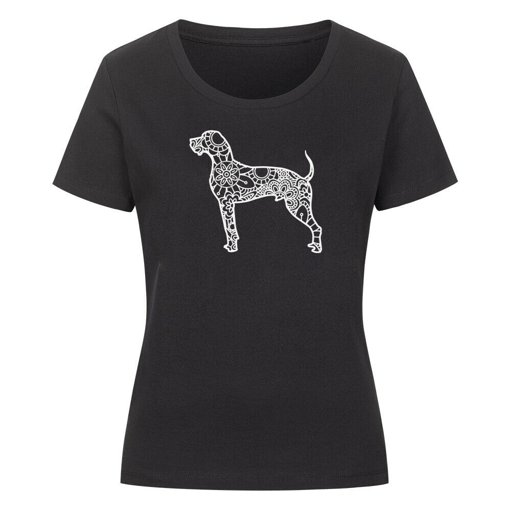 Premium Organic Damen-Shirt "Deutsche Dogge pur" Schwarz – hunde-shirt.de