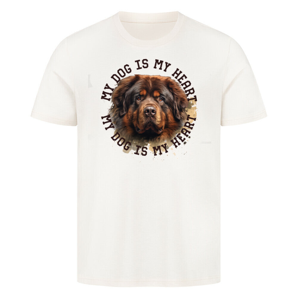 Premium T-Shirt "Tibetmastiff HEART" Natural Raw – hunde-shirt.de